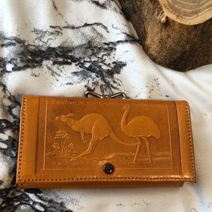 Genuine Cowhide Australia Wallet Burnt Orange